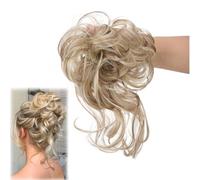 SSKHE Messy Bun Hair Piece for Women Messy Bun Real Hair Hair Bun, Tousled Updo Elastic Hair Bun Hair Piece for Women Synthetic Messy Hair Bun Donut Accessories Scrunchies (Brilliant Brown)