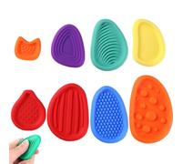SSKHE Orange 8 - Piece Sensory Stone Set Unleash the Power of Color, Comfort, Safety, Relaxation, and Learning for a Holistic Sensory Experience.