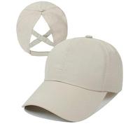 SSKHE Ponytail Baseball Cap with Criss Cross Mesh - Quick-Dry, Adjustable & Breathable - Ideal for High Buns, Summer Sports & Travel (UK, Alpha, One Size, Standard, Kaki)