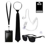 SSKHE Secret Service Themed Clothing Set, Professional Spy Style Accessory Combination, 4 Piece Special Agent Exclusive Cloth, Suitable for Role Playing Parties Halloween