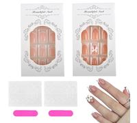 SSKHE Transform Your Nails EffortlesslyA 48 - piece Wearable Nail Set with Butterflies, Jelly Glue & Nail File for Stunning Looks
