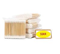 SSKR Q-Tips Natural Bamboo Earphones - Eco Friendly - 100% Cotton - Pack of 2
