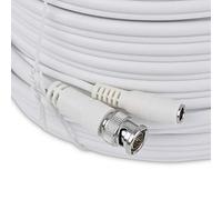 SSL 50M,60M,80M,100M RG59 BNC Video Power Cable For CCTV Camera DVR Surveillance Security System Black/White Extension Lead