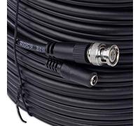 SSL 50M,60M,80M,100M RG59 BNC Video Power Cable For CCTV Camera DVR Surveillance Security System Black/White Extension Lead