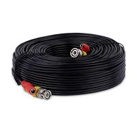 SSL BNC Video Power Cable For CCTV Camera DVR Security System (20M, Black)