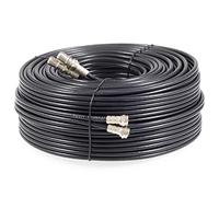 SSL Satellites 1 m Twin Satellite Shotgun Coax Cable Extension Kit with Fitted F Connectors for Sky HD Q and Freesat - Black (1 Meter, Black)