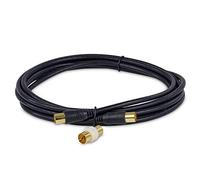 SSL Satellites 2 Meter 3C-2V Black Cable TV Aerial Lead Coaxial Cable Coax RF 75 OHM 3C-2V