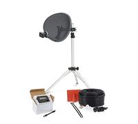 SSL Satellites 60cm Zone1 Portable Satellite Dish Kit Tripod Quad LNB & Satellite Finder - 10M Single RG6 Black - Full DIY Kit for Caravan