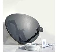 SSL Satellites 80CM Zone 2 Freesat HDR Satellite Dish DIY Self Installation Kit, Latest Dish with Quad LNB, 10 Meter Twin White Coax Cable, All necessary Brackets, Bolts and SATELLITE FINDER