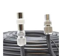 SSL Satellites Fully Assembled Digital TV Aerial Cable Use Extension Kit with Male - Male Connections - for Freeview, Freeview HD 4K TV - 25 Meter, Black