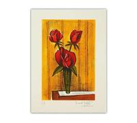 SSLDP LFHLI Bernard Buffet Abstract Poster Colorful Vintage Flowers Wall Art Bernard Buffet Canvas Painting And Prints Home Decor Picture 50x70cm No Frame
