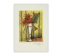 SSLDP LFHLI Bernard Buffet Posters Flower Bouquet Retro Wall Art Bernard Buffet Canvas Painting Prints Home Decor Picture 50x70cm No Frame