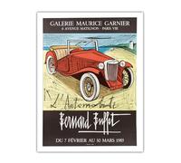 SSLDP LFHLI Bernard Buffet Vintag Poster The automobile, 1985 Wall Art Bernard Buffet Canvas Painting And Prints Home Decor Picture 50x70cm No Frame