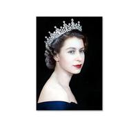 SSLDP LFHLI England Queen Portrait Elizabeth II Poster Vintage Wall Art Queen Elizabeth II Canvas Painting And Prints Home Decor Picture 40x60cm No Frame