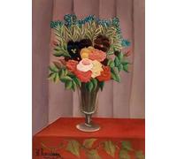 SSLDP LFHLI Famous Henri Rousseau Poster Vintage Flowers Wall Art Henri Rousseau Canvas Painting And Prints Nordic Home Decor Picture 40x60cmx1 No Frame