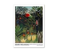 SSLDP LFHLI Henri Rousseau Exhibition Poster The Equatorial Jungle Wall Art Henri Rousseau Canvas Painting And Prints Home Decor Picture 40x60cm No Frame