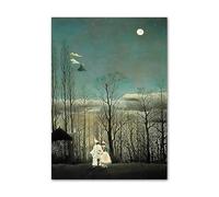 SSLDP LFHLI Henri Rousseau Exhibition Poster The Equatorial Jungle Wall Art Henri Rousseau Canvas Painting And Prints Home Decor Picture 40x60cm No Frame