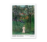 SSLDP LFHLI Henri Rousseau Poster The Equatorial Jungle 1909 Wall Art Henri Rousseau Canvas Painting And Prints For Home Decor Picture 40x60cm No Frame