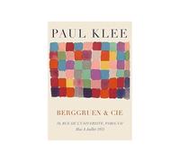 SSLDP LFHLI Paul Klee Exhibition Poster Surrealism Color Blocks Wall Art Paul Klee Canvas Painting And Prints Fashion Home Decor Picture 40x60cm No Frame