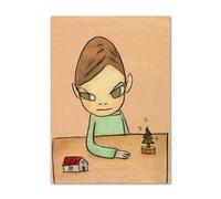 SSLDP LFHLI Yoshitomo Nara Poster Minimalist Aesthetic Wall Art Yoshitomo Nara Canvas Painting And Prints Modern Kids Room Decor Picture 40x60cm No Frame