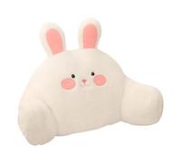 JITASHWA Reading Pillow for Bed, Multifunctional Back Support Pillow for Bed Sofa, Cute Animal Cuddle Cushion, Back Rest Pillow with Removable Cover, Suitable for Home Office Car Use - White Rabbit