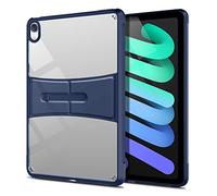 SSLQYLEE Case for iPad Mini 6 2021, Translucent Soft Back Case, Shockproof TPU Waterproof Protective Cover with Stand and Pen Holder for iPad Mini 6th Gen 8.3 Inch, Blue