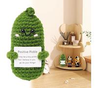 ssltvti Positive Pickle Gifts, Handmade Motivational Emotional Support Gift with Card, Emotional Support Positive Potato for Girlfriend/Friend/Classmate/Kids/Teens/Adults