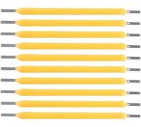 Ssmmam 10PCS 3V LED Filament Bulb Repair Kit - Replacement Light Beads for Vintage Edison Lamps, DIY Incandescent Bulb Accessories with Heat-Resistant Glass and Gold Wire Connectors (Yellow)