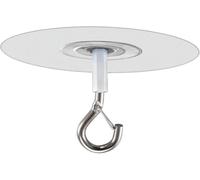 Ssmmam Adhesive Ceiling Hooks with Safety Clasp, Stick-On Wall Hooks for Plants, Wind Chimes, Home Storage and Bathroom Decor