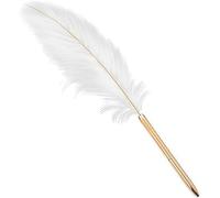 Ssmmam Feather Pen, Pen, White Feather Guest Book Signing Pen Quill Signing Ballpoint Writing Pen Wedding Reception Party