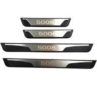 SsMmtin 4pcs Car Door Sill Scuff Plate for Peugeot 5008 2017-2021, Door Sill Protector Scuff Guard Threshold Styling Car Door Kick Plates