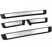 SsMmtin 4pcs Car Door Sill Scuff Plate for Suzuki Vitara 2015-2020, Door Sill Protector Scuff Guard Threshold Styling Car Door Kick Plates