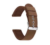 SSNAWBA 16mm 18mm 20mm 22mm 24mm Nylon Woven Strap Compatible With Omega Compatible With Seiko Wristband Sport Watch Band Canvas Belt Men's Accessories(Brown,22mm)