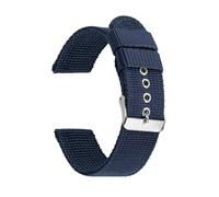 SSNAWBA 16mm 18mm 20mm 22mm 24mm Nylon Woven Strap Compatible With Omega Compatible With Seiko Wristband Sport Watch Band Canvas Belt Men's Accessories(Blue,24mm)