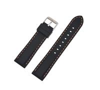 SSNAWBA 16mm 18mm 20mm 22mm 24mm Silicone Watchband Sport Waterproof Men Women Quick Release Bracelet Band Strap Compatible With Gear S3 Ticwatch(Black Orange,18mm)