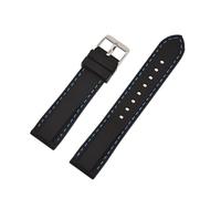 SSNAWBA 16mm 18mm 20mm 22mm 24mm Silicone Watchband Sport Waterproof Men Women Quick Release Bracelet Band Strap Compatible With Gear S3 Ticwatch(Black Blue,20mm)