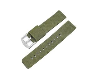 SSNAWBA 18mm 20mm 22mm 24mm Woven Nylon Strap Quick Release Men Sport Replace Wrist Band Compatible With Samsung S3 Compatible With Huawei Watch GT 2 46mm Compatible With Amazfit(Army green silver,20m