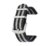 SSNAWBA 18mm 20mm 22mm 24mm Woven Nylon Strap Quick Release Sport Replacement Band Compatible With Samsung Watch3 S3 Compatible With Huawei Watch GT 2 46mm Compatible With Amazfit(Black grey,24mm)