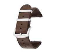 SSNAWBA 18mm 20mm 22mm 24mm Woven Nylon Strap Quick Release Sport Replacement Band Compatible With Samsung Watch3 S3 Compatible With Huawei Watch GT 2 46mm Compatible With Amazfit(Brown,20mm)