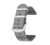 SSNAWBA 18mm 20mm 22mm 24mm Woven Nylon Strap Quick Release Sport Replacement Band Compatible With Samsung Watch3 S3 Compatible With Huawei Watch GT 2 46mm Compatible With Amazfit(Grey,24mm)