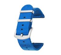 SSNAWBA 18mm 20mm 22mm 24mm Woven Nylon Strap Quick Release Sport Replacement Band Compatible With Samsung Watch3 S3 Compatible With Huawei Watch GT 2 46mm Compatible With Amazfit(Blue,18mm)