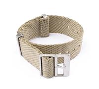 SSNAWBA 18mm 20mm 22mm 24mm Woven Nylon Strap Stainless Steel Buckle Soft Men Women Replacement Wrist Band Compatible With Tudor 79220R Compatible With Seiko(Khaki,22mm)