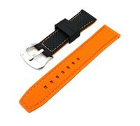 SSNAWBA 20mm 22mm 24mm Red Orange Blue Universal Soft Silicone Watchband Rubber Waterproof Sport Blet Bracelet Band Strap Accessories(Orange,20mm)