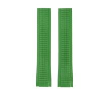 SSNAWBA 21mm Colorful Silicone Rubber Watchband Compatible With Patek Watch Strap Compatible With Aquanaut Philippe Series 5164a 5167a Butterfly Buckle Men(Green-No buckle)