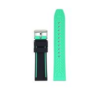 SSNAWBA 22mm Double Color Silicone Strap Compatible With Blancpain X Swatch Men Women Diving Sport Waterproof Rubber Replace Watch Band With Tools(Coal Black)