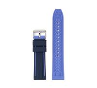 SSNAWBA 22mm Double Color Silicone Strap Compatible With Blancpain X Swatch Men Women Diving Sport Waterproof Rubber Replace Watch Band With Tools(Black Yellow)