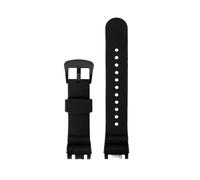 SSNAWBA 22mm Soft Men's Sports Waterproof Silicone Watch Strap Compatible With Tissot 1853 Racing Series T115.417 Band Moto GP T115417 Bracelet(Black-Black)