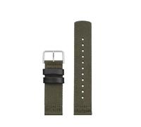 SSNAWBA Black Armygreen Khaki Nylon Watch Strap Compatible With Casio GA-2000/GA-2300 Canvas Watch Strap 24mm Men's Watch Accessory(Armygreen-silver)