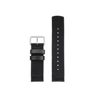 SSNAWBA Black Armygreen Khaki Nylon Watch Strap Compatible With Casio GA-2000/GA-2300 Canvas Watch Strap 24mm Men's Watch Accessory(Black-silver)