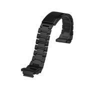 SSNAWBA Compatible With Casio Gold Black Warrior GA-110 GA-110GB/100/120/140 Solid Stainless Steel Case Strap GA110 GA120 Metal Watchband(Black strap)